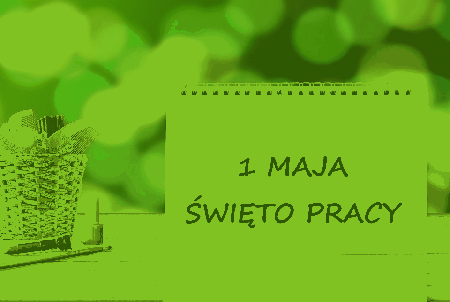 Kalendarz z napisem 1 Maja